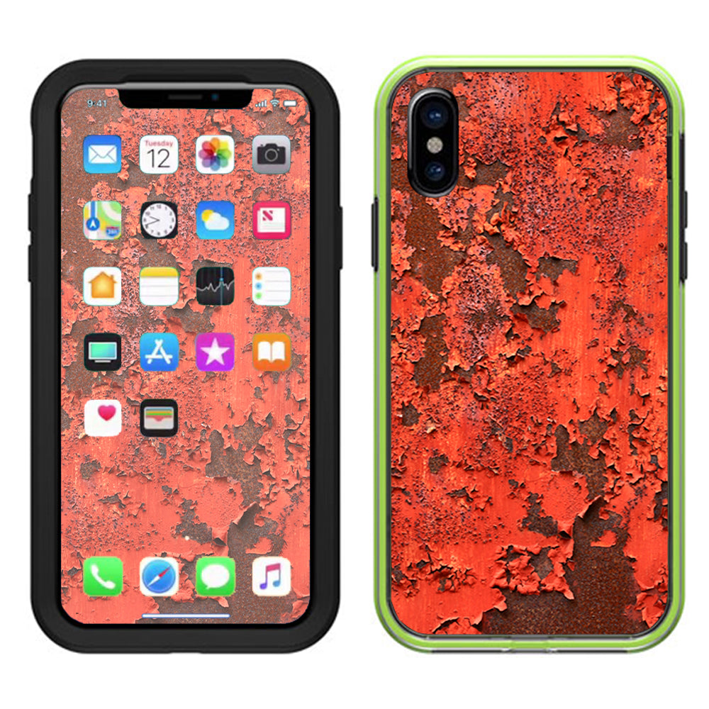 Red Rust Lifeproof Slam Case iPhone X Skin