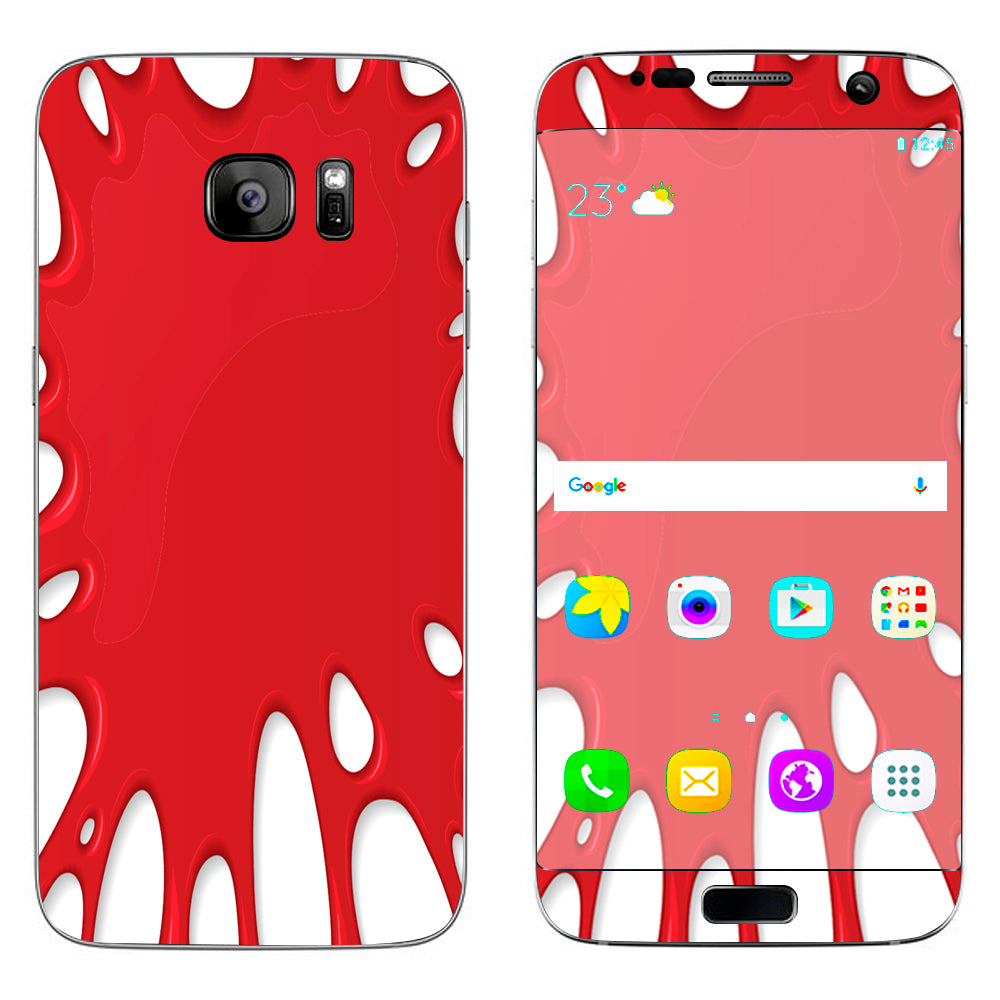  Red Stretch Slime Blood Samsung Galaxy S7 Edge Skin