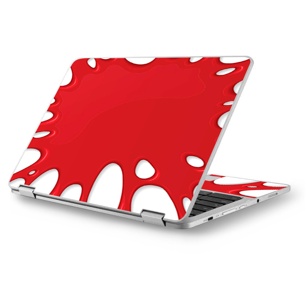  Red Stretch Slime Blood Asus Chromebook Flip 12.5" Skin
