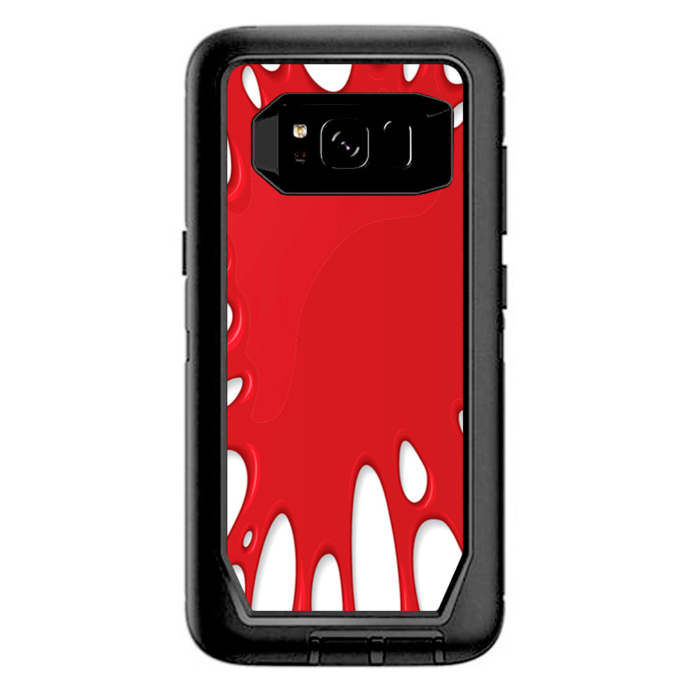 Red Stretch Slime Blood Otterbox Defender Samsung Galaxy S8 Skin