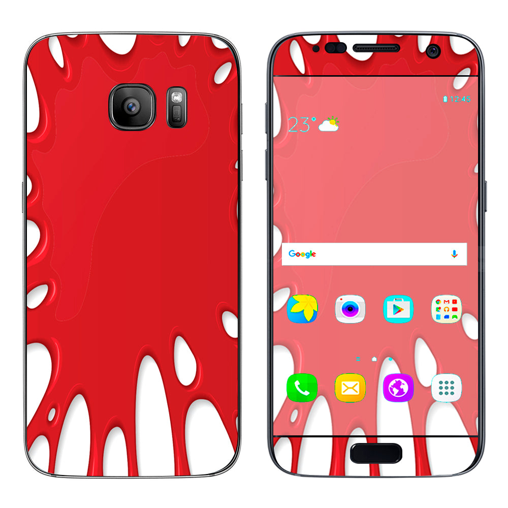  Red Stretch Slime Blood Samsung Galaxy S7 Skin