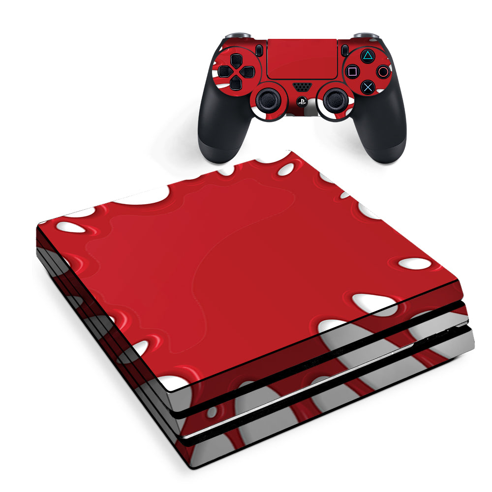Red Stretch Slime Blood Sony PS4 Pro Skin