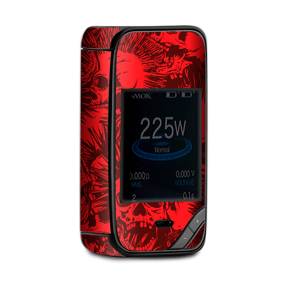  Red Punk Skulls Liberty Spikes X-Priv Smok Skin