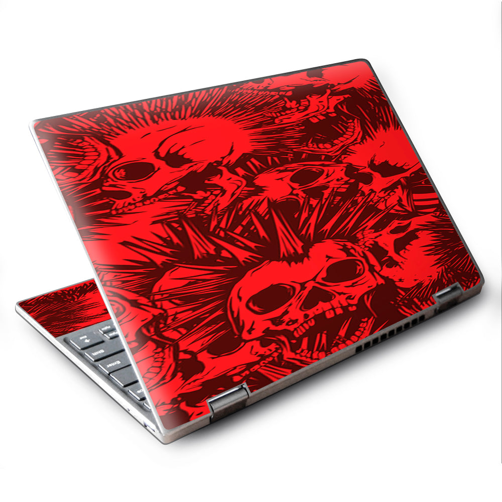  Red Punk Skulls Liberty Spikes Lenovo Yoga 710 11.6" Skin