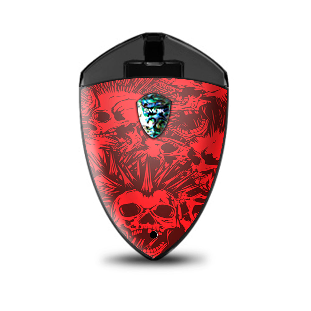  Red Punk Skulls Liberty Spikes Smok Rolo Badge Skin