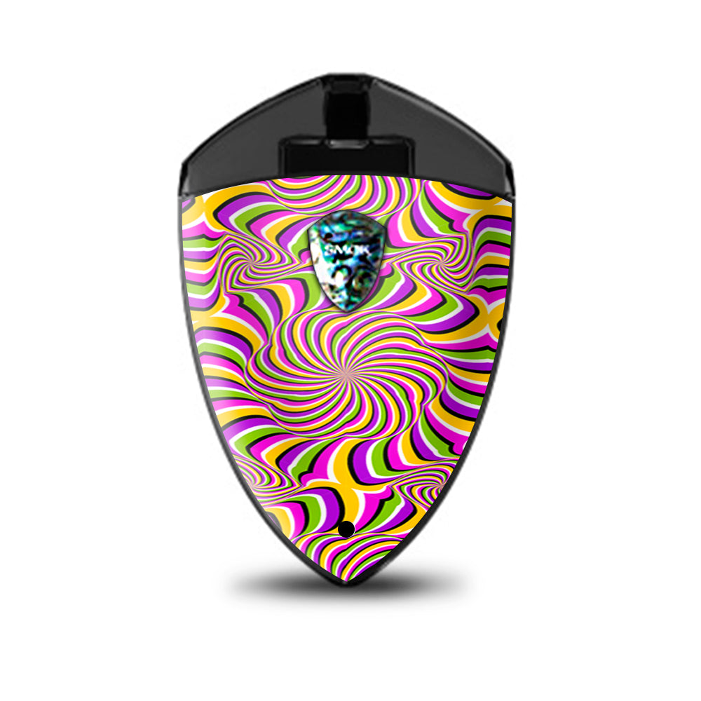  Psychedelic Swirls Motion Holographic Smok Rolo Badge Skin