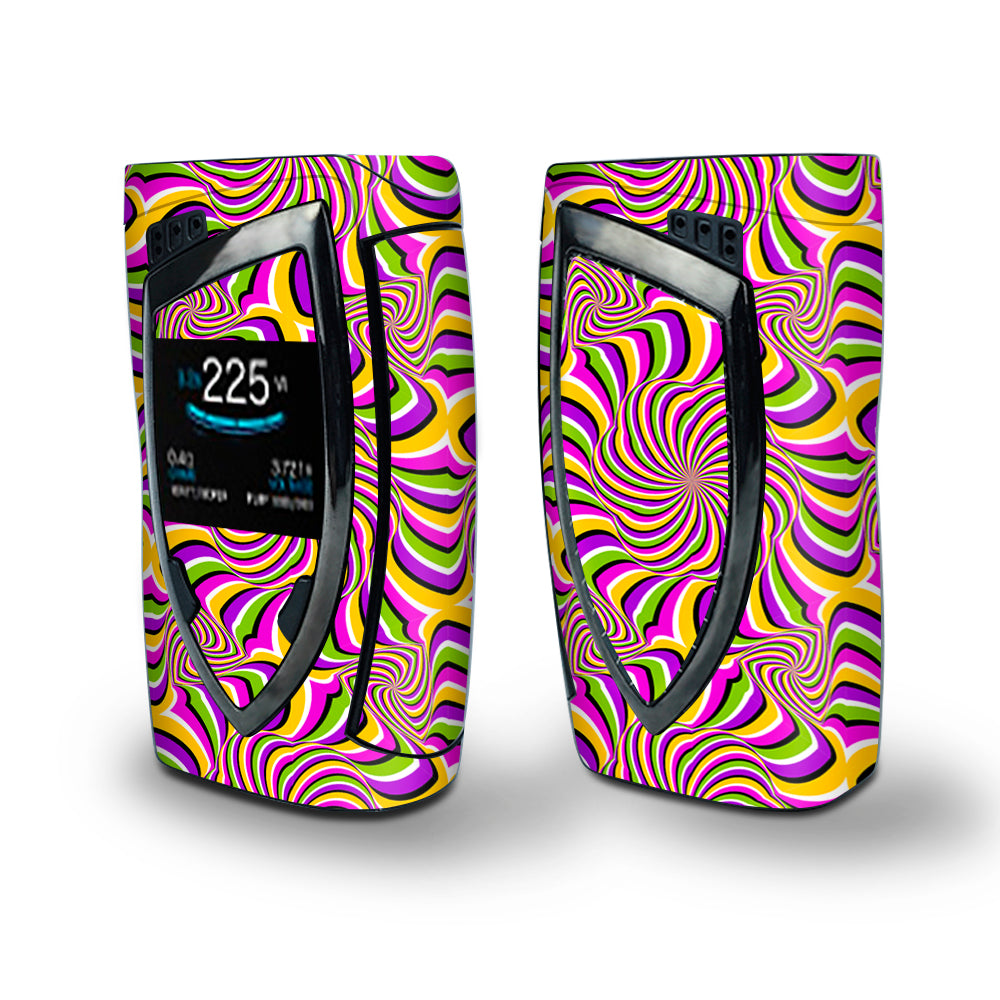 Skin Decal Vinyl Wrap for Smok Devilkin Kit 225w Vape (includes TFV12 Prince Tank Skins) skins cover / Psychedelic Swirls Motion Holographic