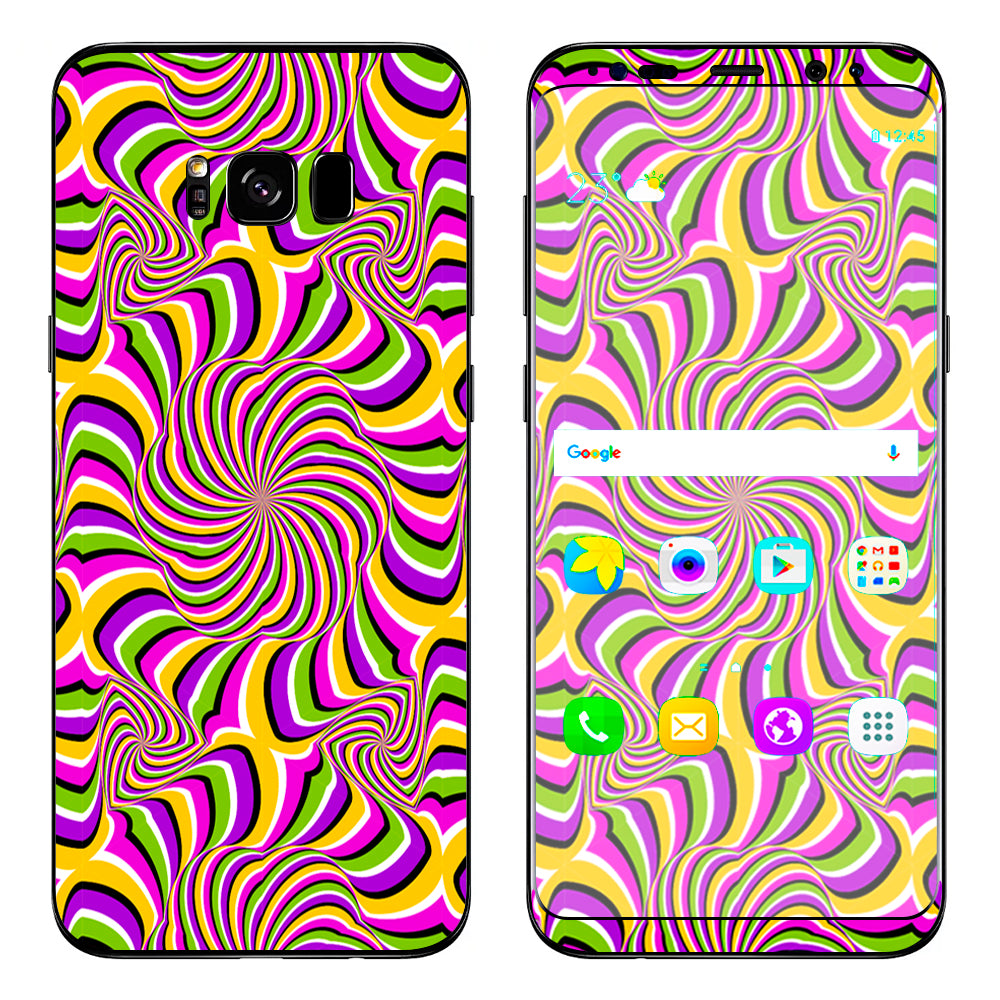  Psychedelic Swirls Motion Holographic Samsung Galaxy S8 Skin