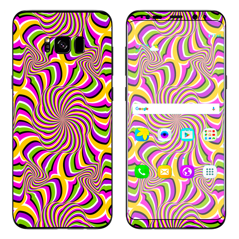  Psychedelic Swirls Motion Holographic Samsung Galaxy S8 Plus Skin