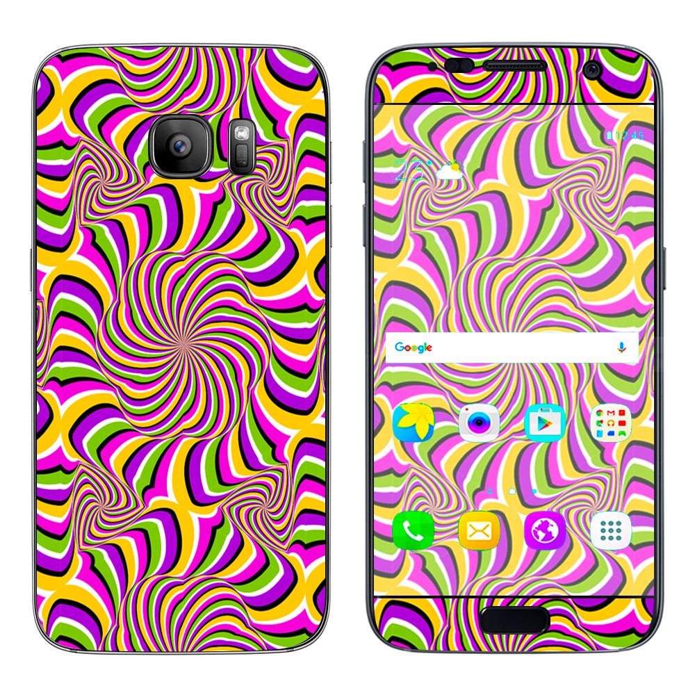  Psychedelic Swirls Motion Holographic Samsung Galaxy S7 Skin