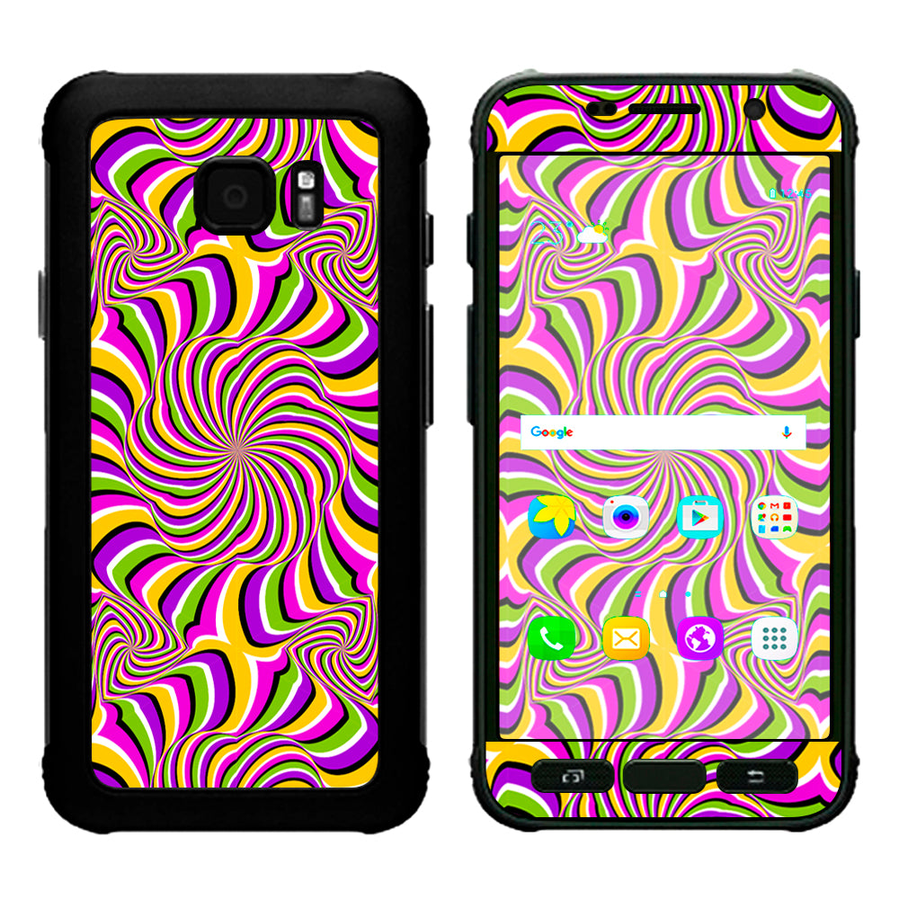  Psychedelic Swirls Motion Holographic Samsung Galaxy S7 Active Skin