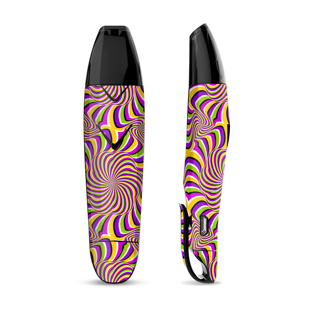 Skin Decal for Suorin Vagon  Vape / Psychedelic Swirls Motion Holographic
