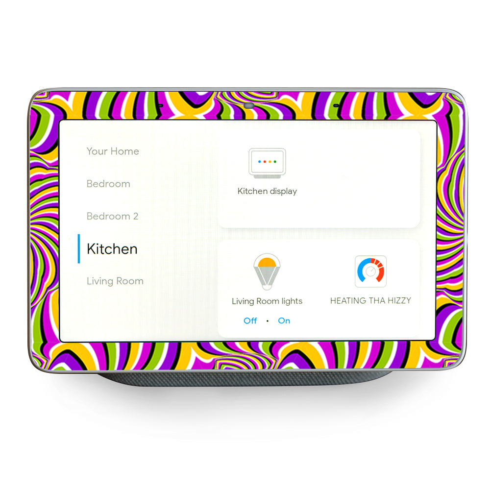 Psychedelic Swirls Motion Holographic Google Home Hub Skin