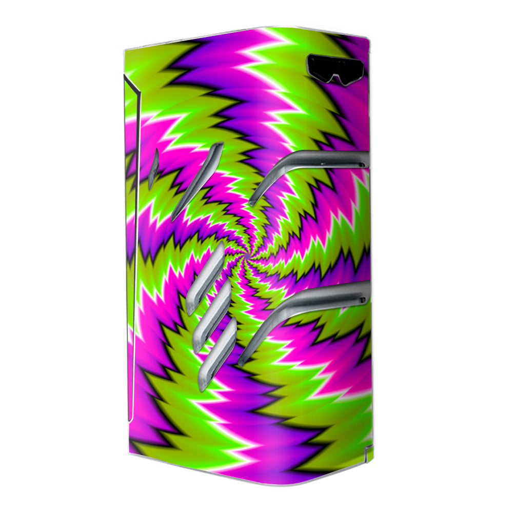  Psychedelic Moving Purple Green Swirls Smok T-Priv Skin