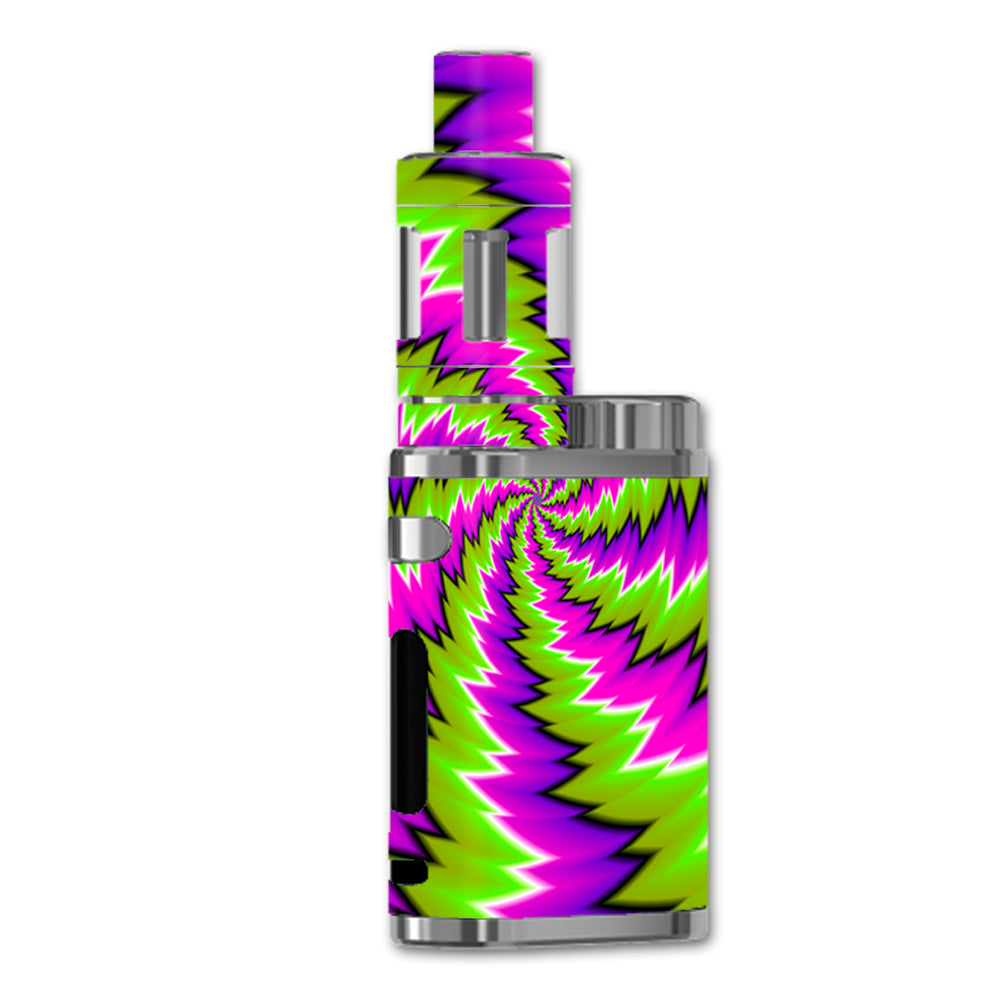  Psychedelic Moving Purple Green Swirls eLeaf iStick Pico 75w Skin