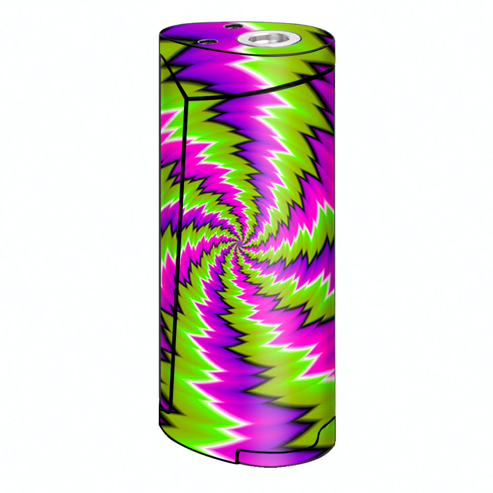 Psychedelic Moving Purple Green Swirls Smok Priv V8 Skin