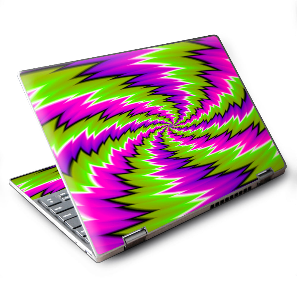  Psychedelic Moving Purple Green Swirls Lenovo Yoga 710 11.6" Skin