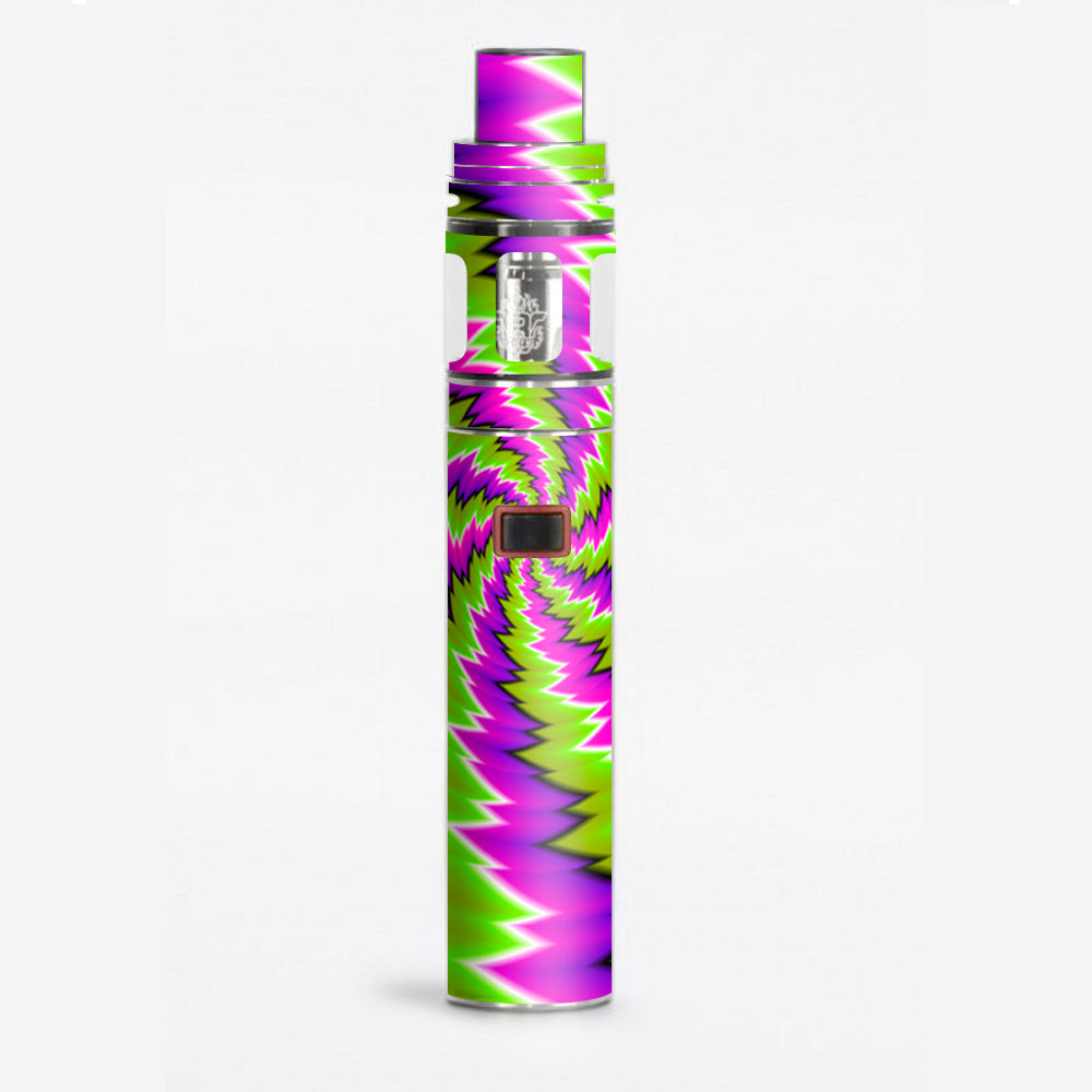 Psychedelic Moving Purple Green Swirls Smok Stick X8 Skin