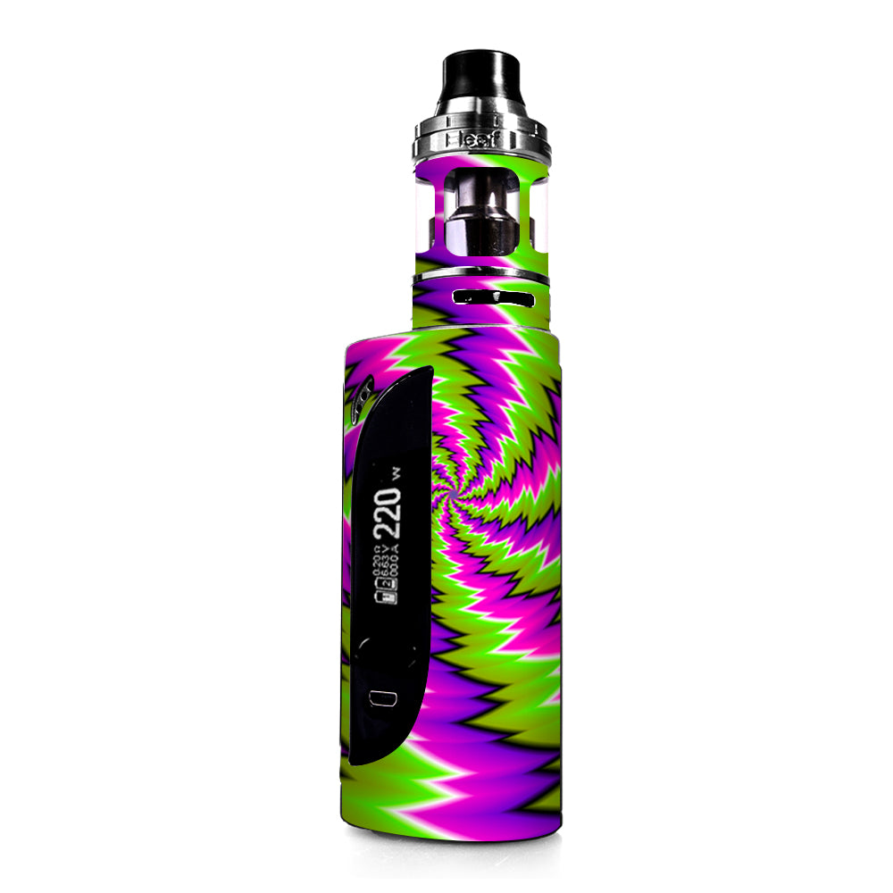  Psychedelic Moving Purple Green Swirls eLeaf IKONN 220 Skin