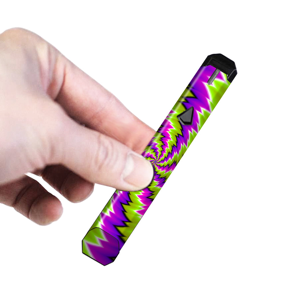  Psychedelic Moving Purple Green Swirls Limitless Pulse Ply Rock Skin