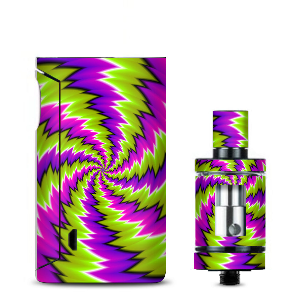  Psychedelic Moving Purple Green Swirls Vaporesso Drizzle Fit Skin