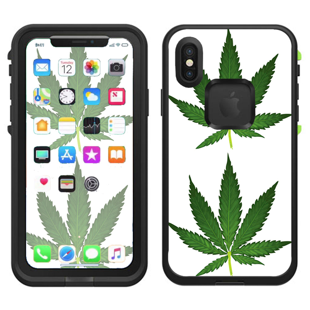  Pot Leaf Weed Marijuana Bud Lifeproof Fre Case iPhone X Skin