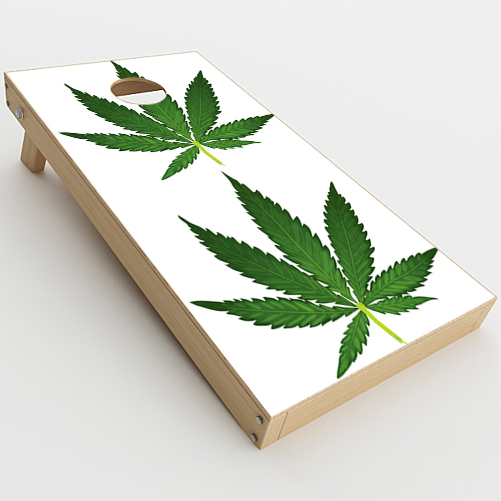  Pot Leaf Weed Marijuana Bud  Cornhole Game Board (2 pcs.) Skin