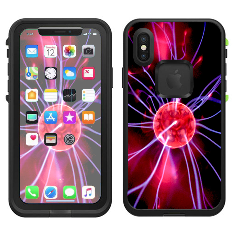  Plasma Ball Electricity Bolts Lifeproof Fre Case iPhone X Skin
