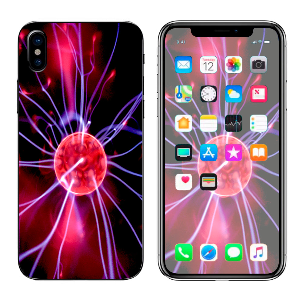  Plasma Ball Electricity Bolts Apple iPhone X Skin