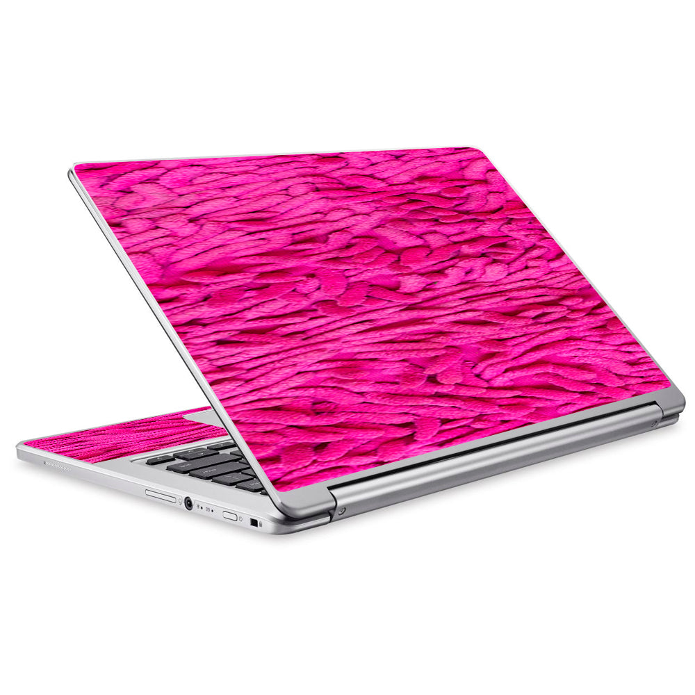 Skin Decal for Acer Chromebook R13 Laptop Vinyl Wrap Pink Shag