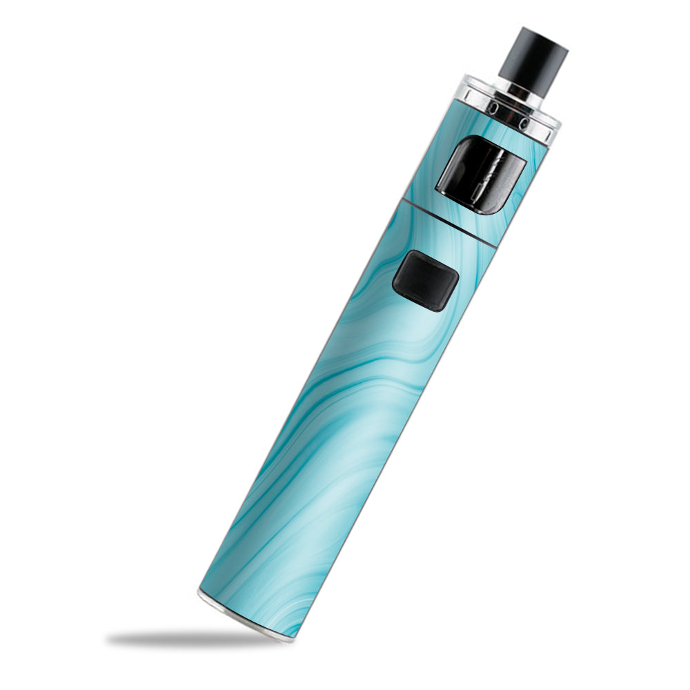  Teal Blue Ice Marble Swirl Glass PockeX Aspire Skin