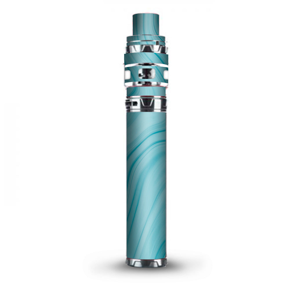  Teal Blue Ice Marble Swirl Glass Stick Prince TFV12 Smok Skin