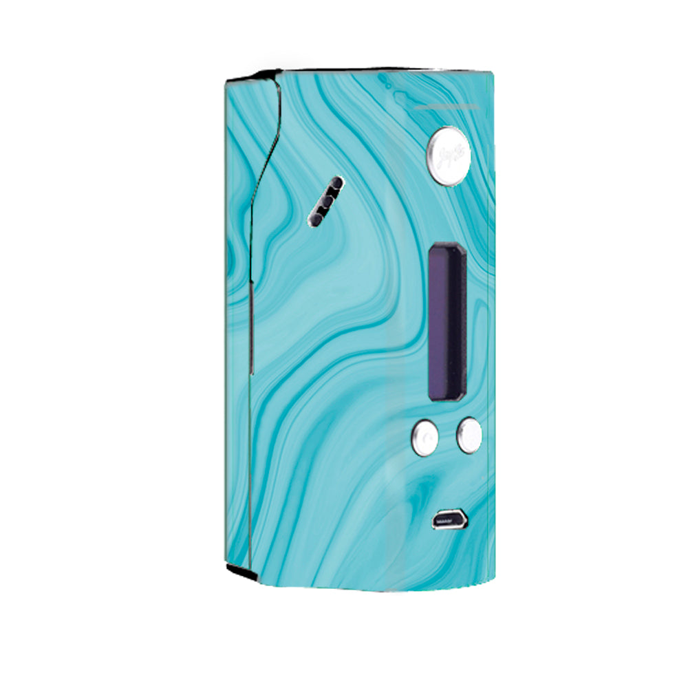  Teal Blue Ice Marble Swirl Glass Wismec Reuleaux RX200 Skin