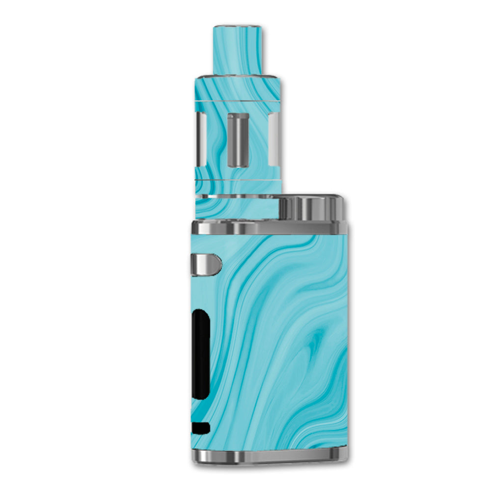  Teal Blue Ice Marble Swirl Glass eLeaf iStick Pico 75w Skin