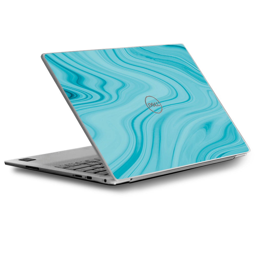  Teal Blue Ice Marble Swirl Glass Dell XPS 13 9370 9360 9350 Skin