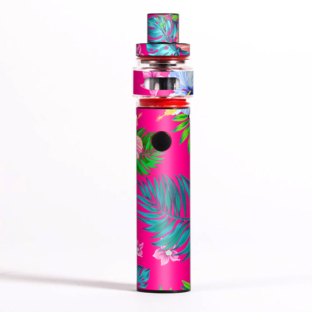 Skin Decal for Smok Pen 22 Starter Light Edition Vape / Pink Neon Hibiscus Flowers itsaskin.com Skin Decal for Smok Pen 22 Starter Light Edition Vape / Pink Neon Hibiscus Flowers itsaskin.com