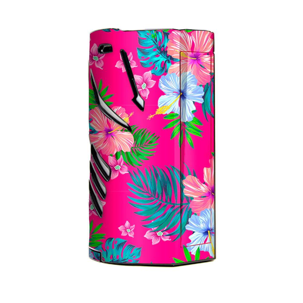  Pink Neon Hibiscus Flowers T-Priv 3 Smok Skin