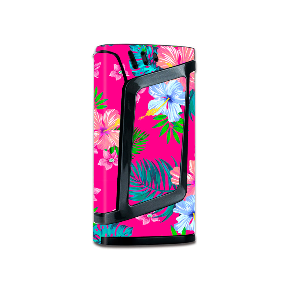  Pink Neon Hibiscus Flowers Smok Alien Skin