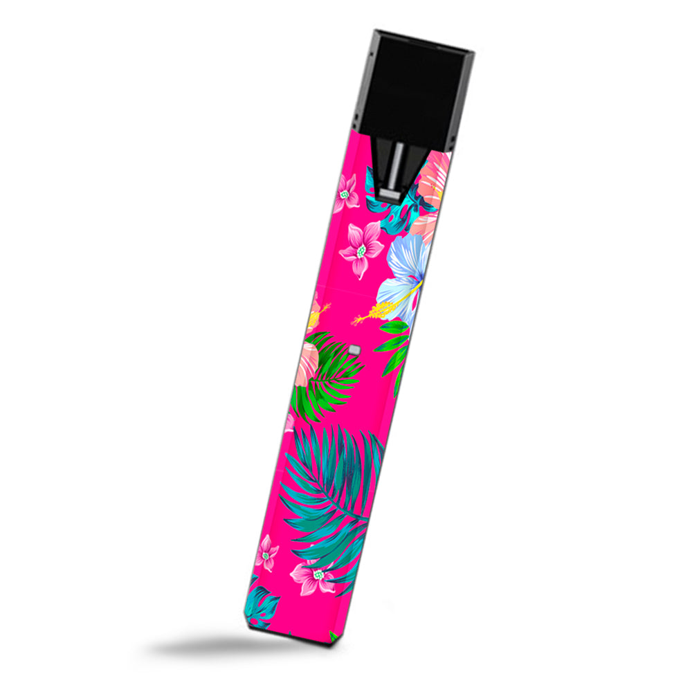  Pink Neon Hibiscus Flowers Smok Fit Ultra Portable Skin
