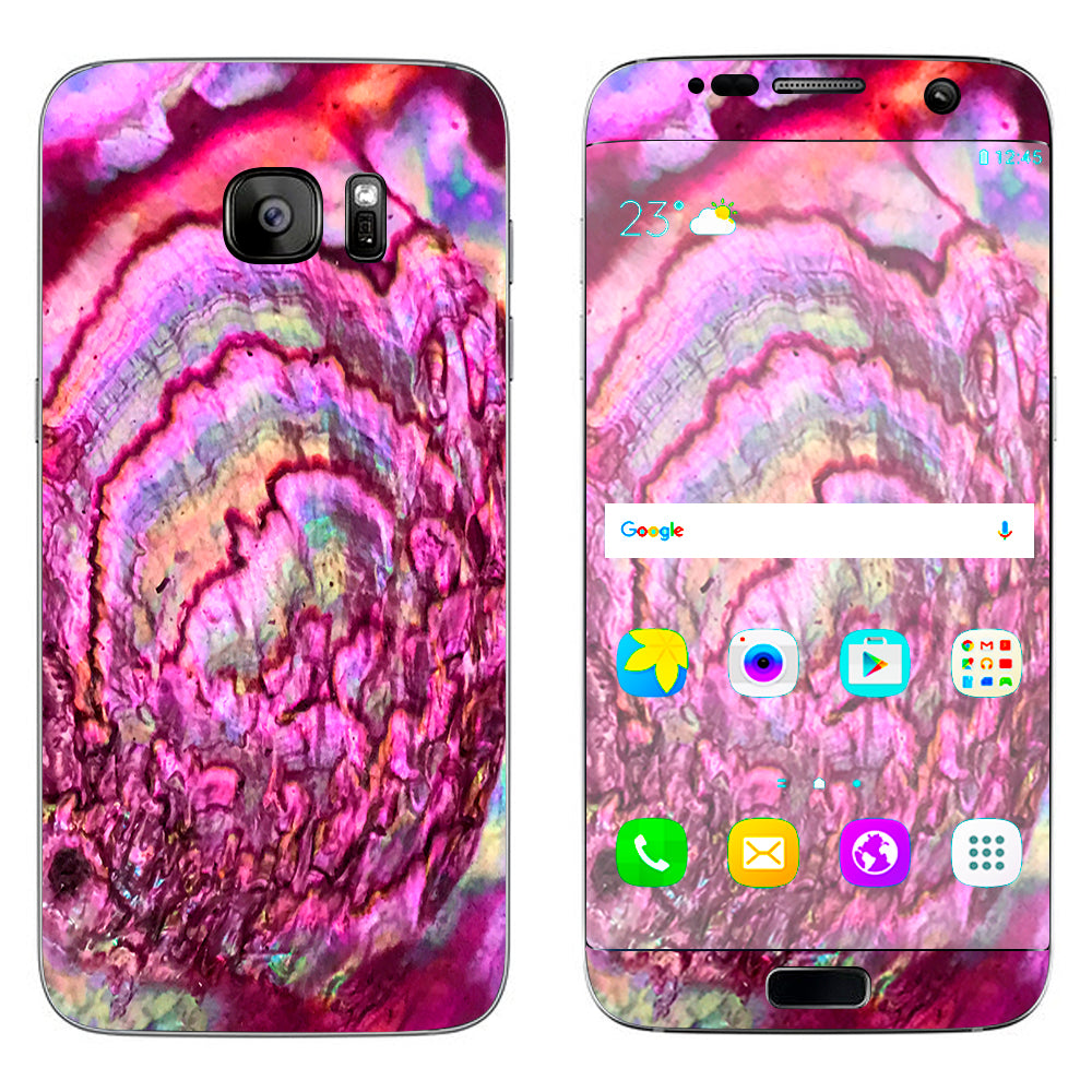  Pink Abalone Shell Sea Opal Samsung Galaxy S7 Edge Skin