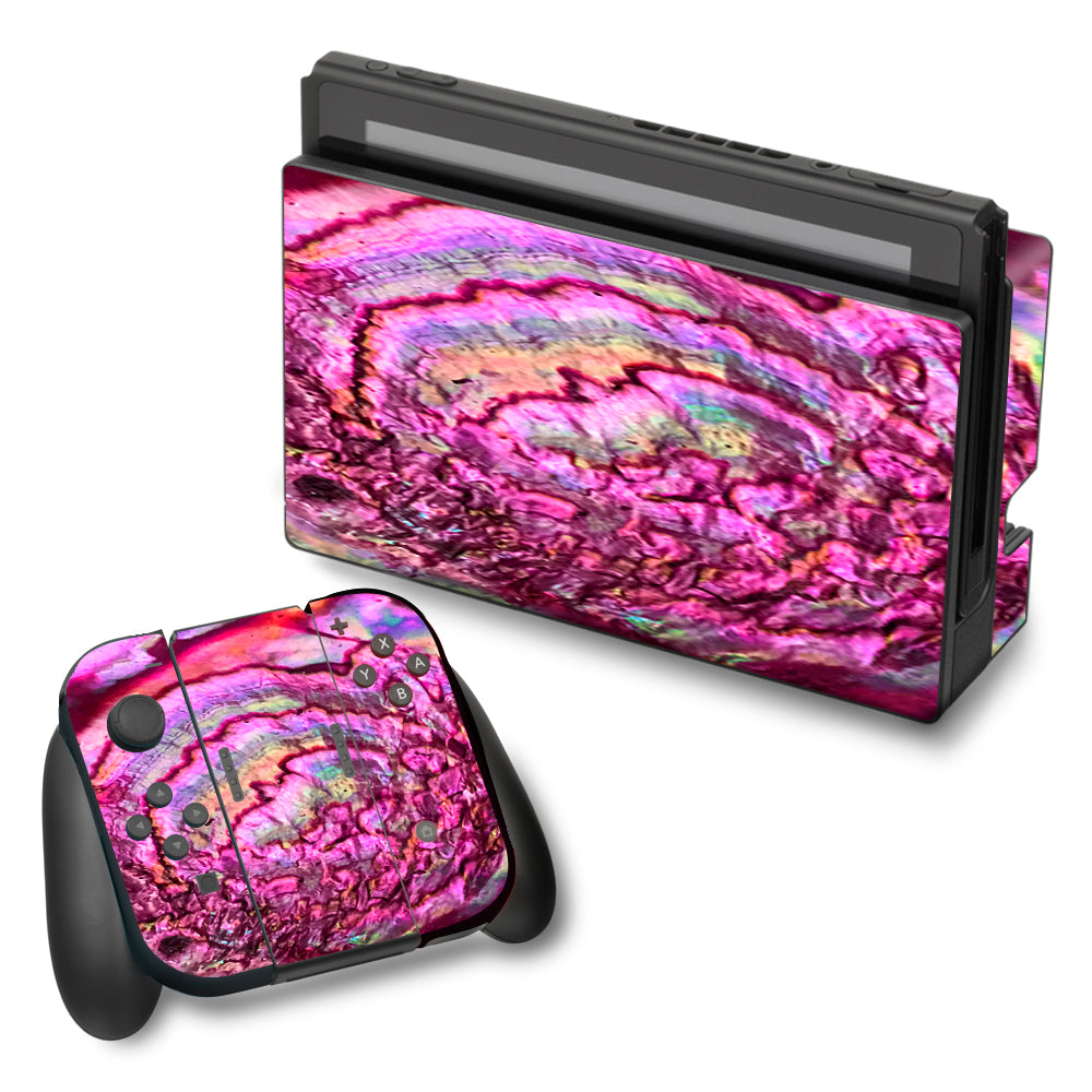  Pink Abalone Shell Sea Opal Nintendo Switch Skin