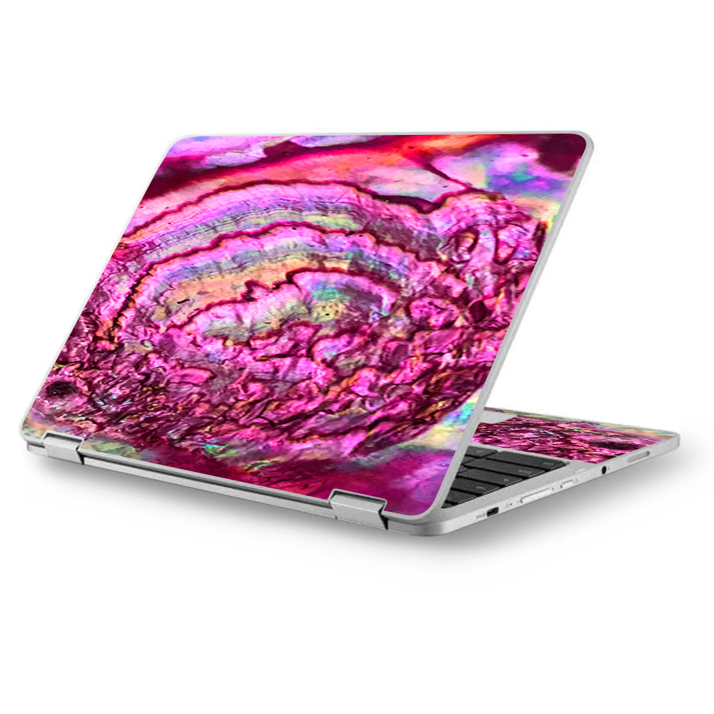  Pink Abalone Shell Sea Opal Asus Chromebook Flip 12.5" Skin