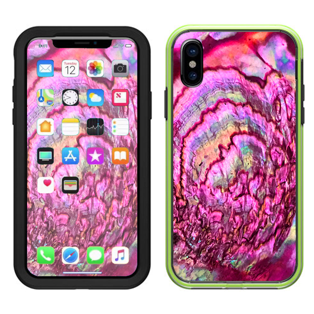  Pink Abalone Shell Sea Opal Lifeproof Slam Case iPhone X Skin