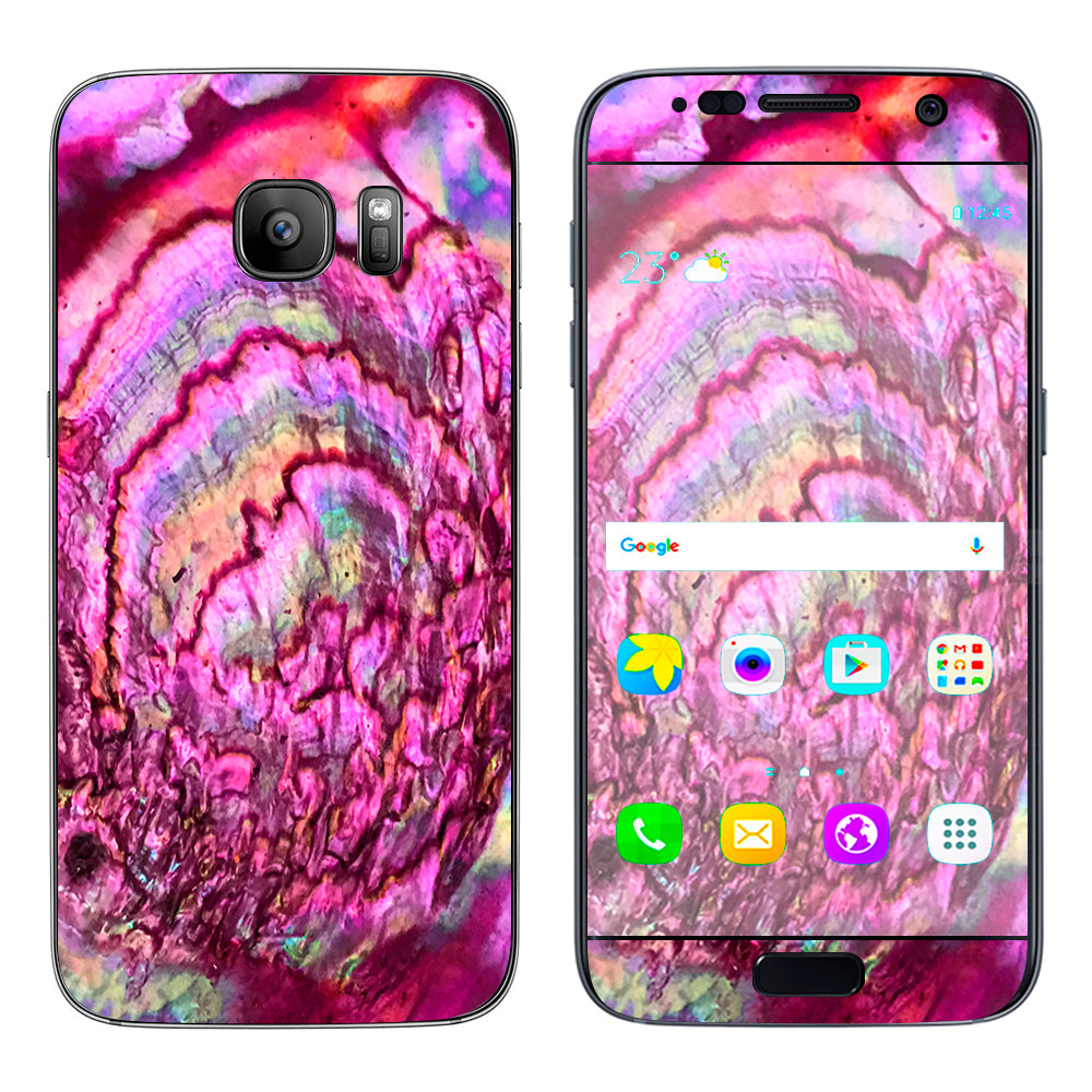 Pink Abalone Shell Sea Opal Samsung Galaxy S7 Skin