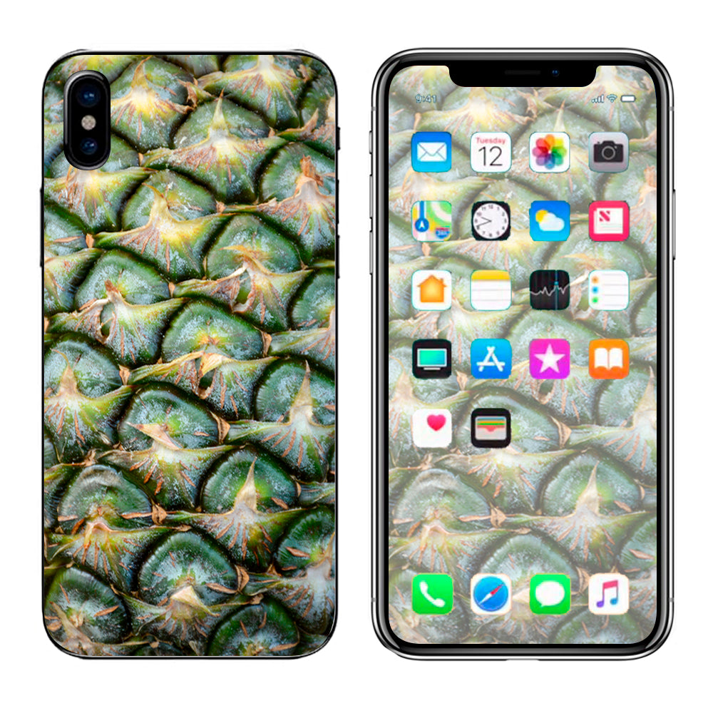  Pineapple Outside Peel Apple iPhone X Skin