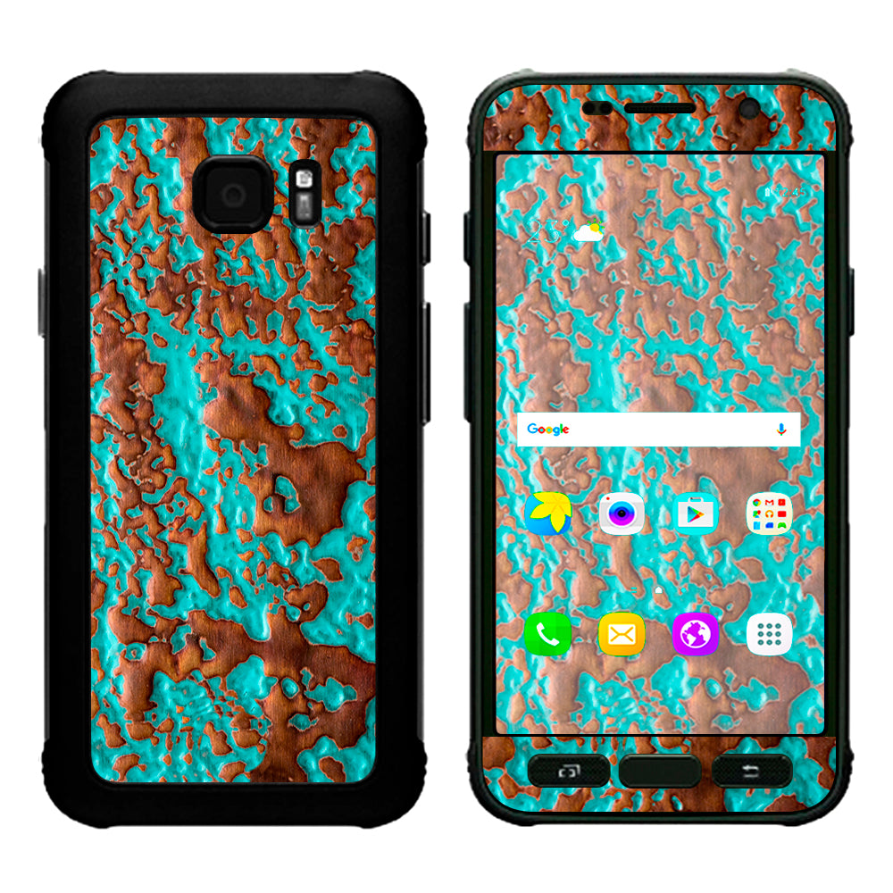  Blue Copper Patina Samsung Galaxy S7 Active Skin