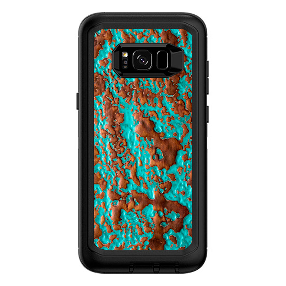  Blue Copper Patina Otterbox Defender Samsung Galaxy S8 Plus Skin
