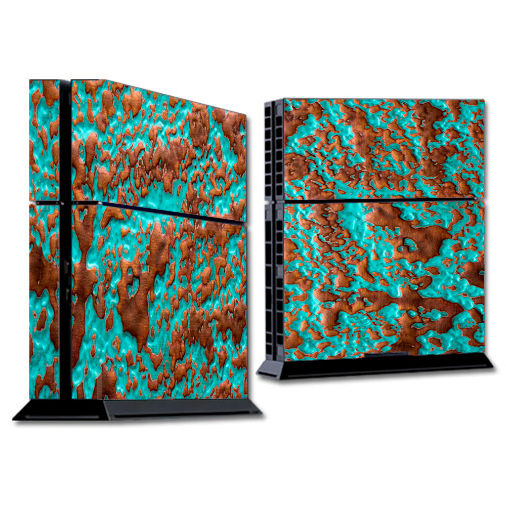  Blue Copper Patina Sony Playstation PS4 Skin