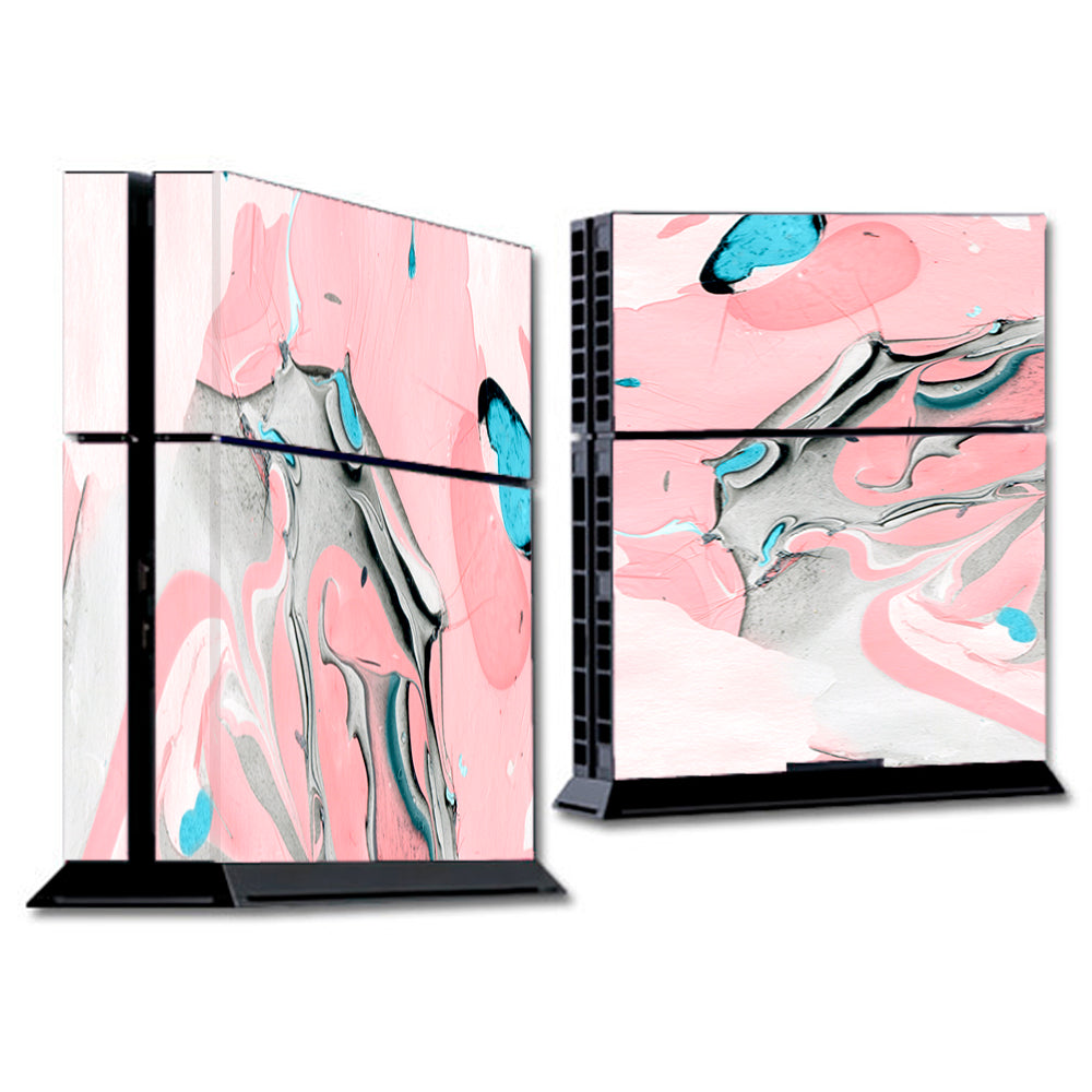  Pastel Marble Pink Blue Swirl Sony Playstation PS4 Skin