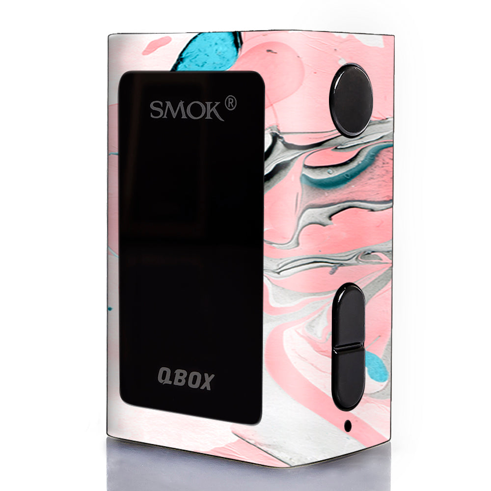  Pastel Marble Pink Blue Swirl Smok Qbox 50w tc Skin
